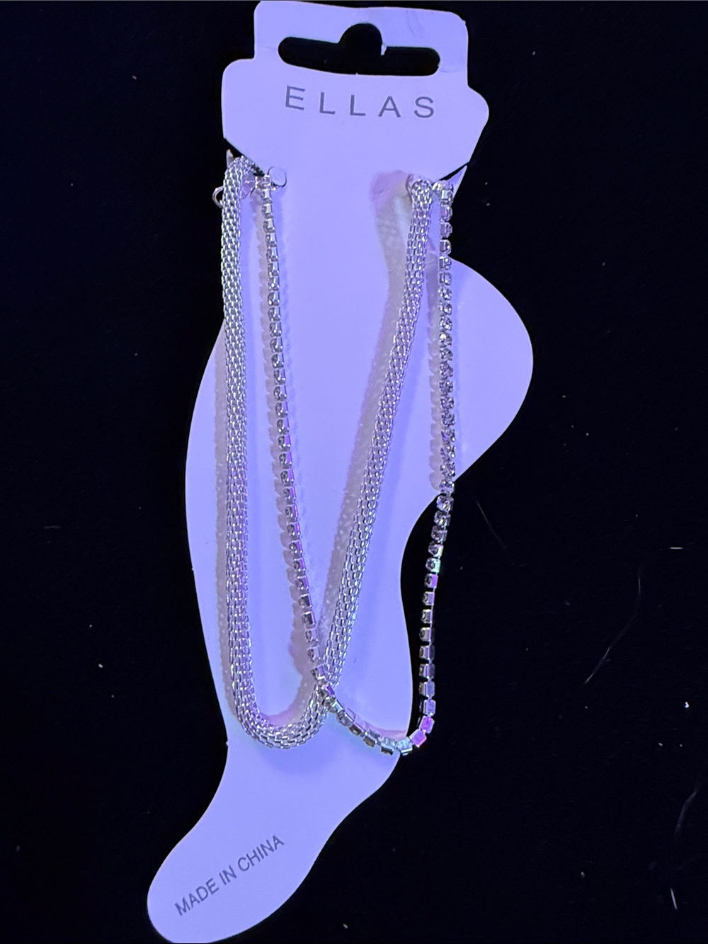 Ella Multi-Strand Silver-Tone Layered anklet